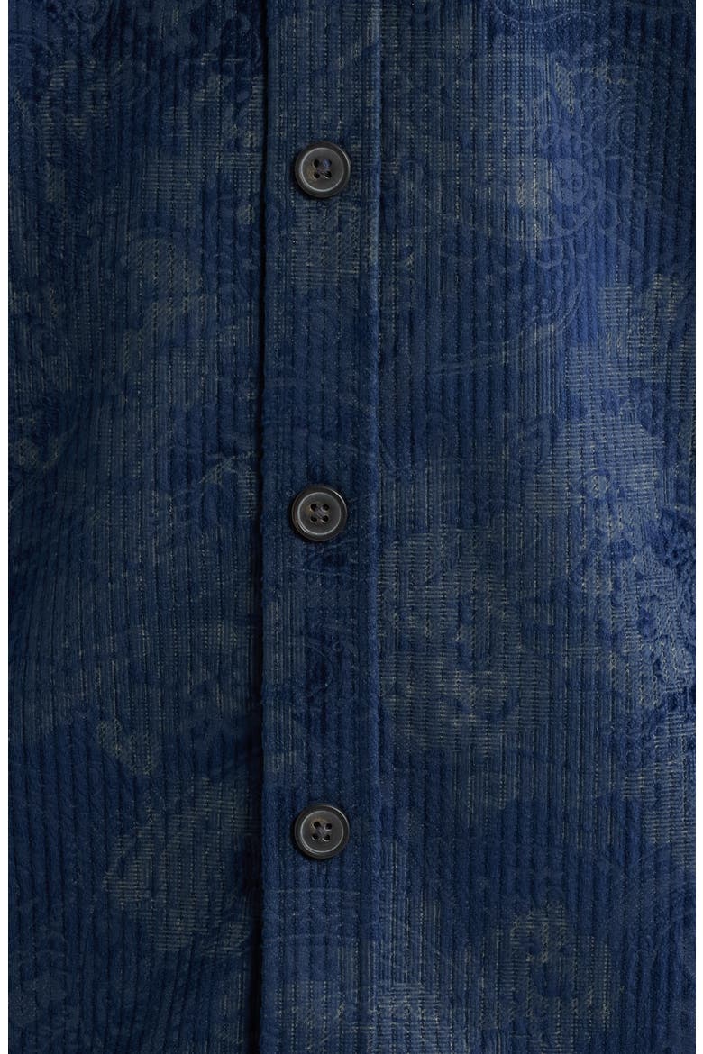 Cutler Paisley Stretch Cotton Corduroy Button-Up Shirt, Alternate, color, NAVY PAISLEY