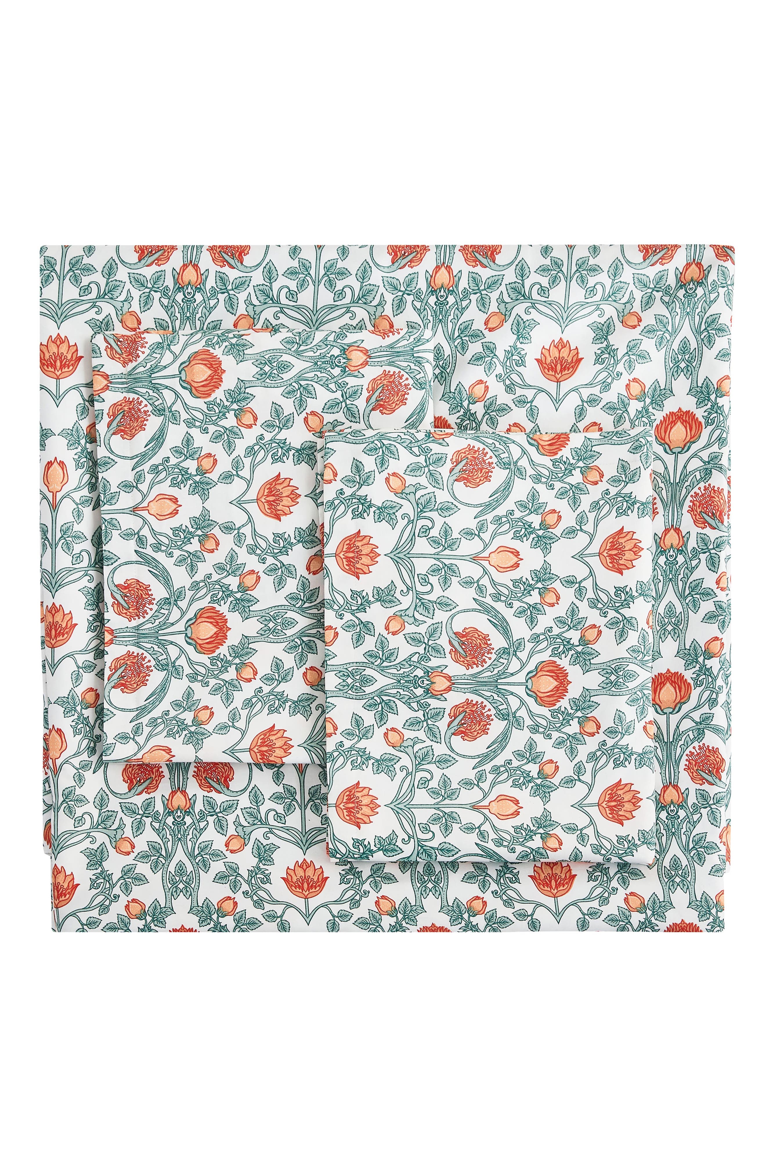 MELANGE HOME Floral Cotton Duvet & Sham Set