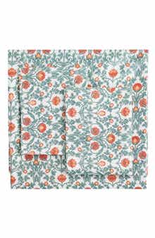 MELANGE HOME Floral Cotton Duvet & Sham Set