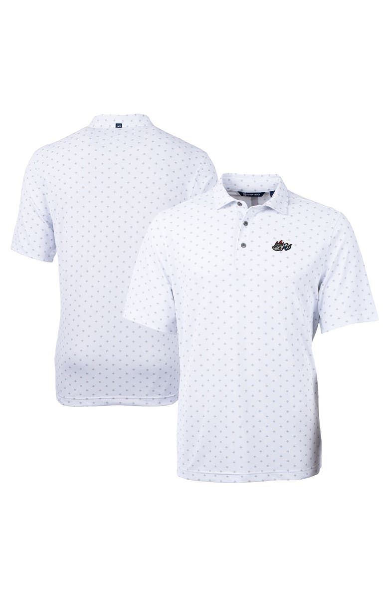 Cutter & Buck Men's Cutter & Buck White Rocket City Trash Pandas Big & Tall Virtue Eco Pique Tile Print Recycled Polo, Main, color, 