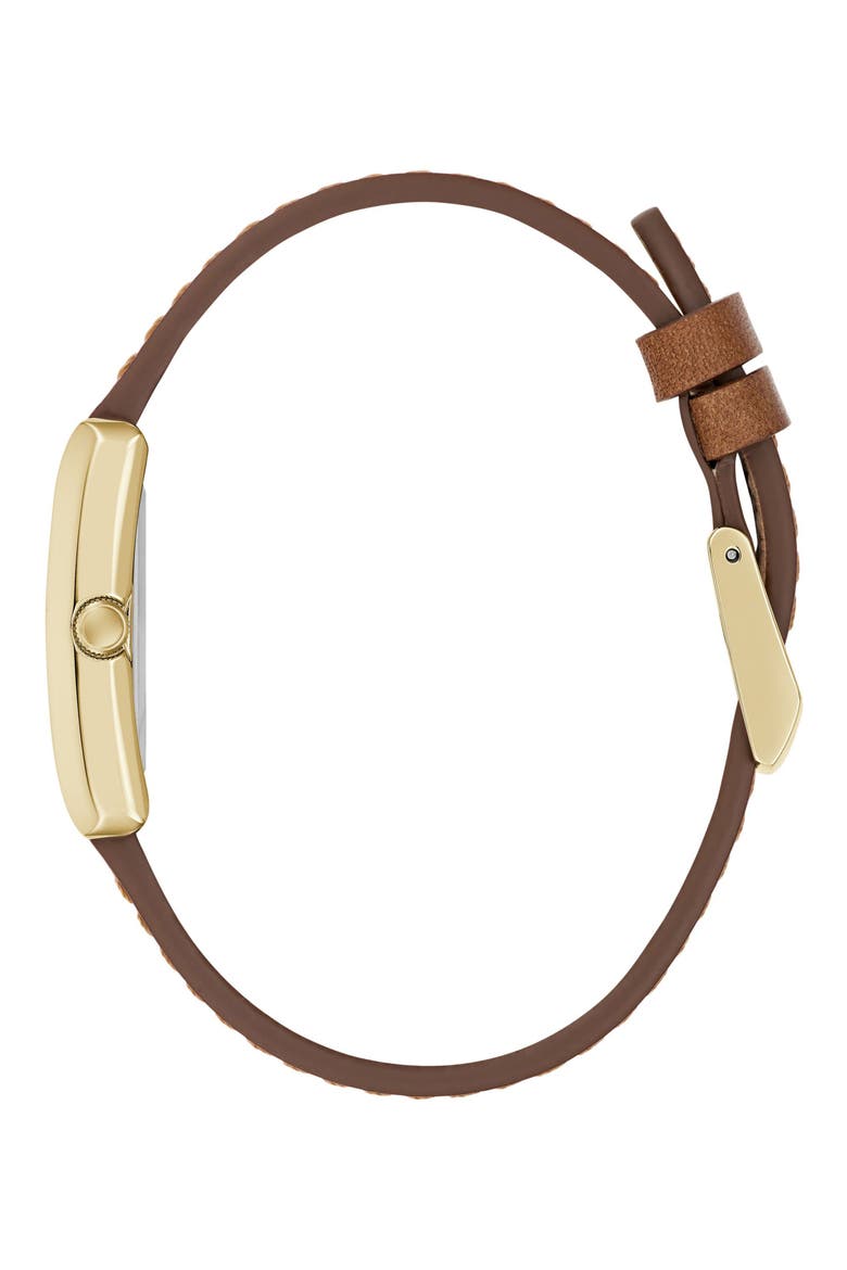 Brynn Leather Strap Watch, 22.5mm, Alternate, color, TAN