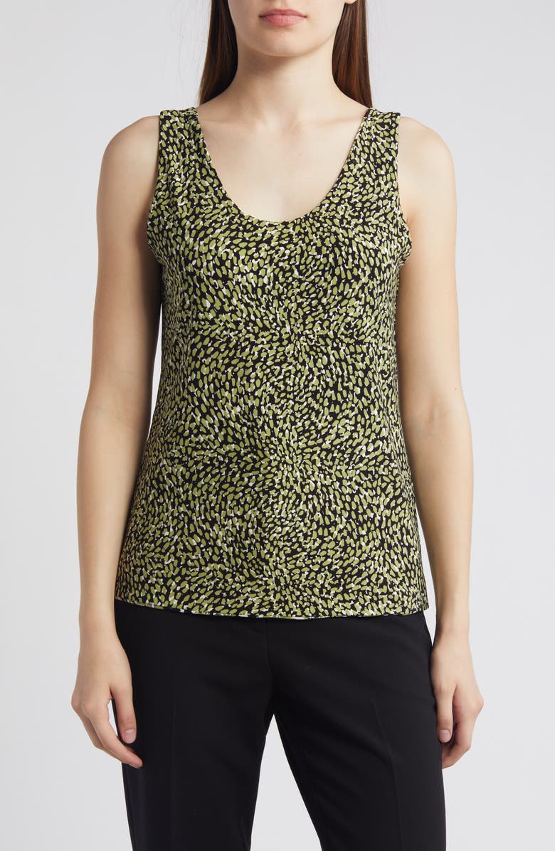 Anne Klein Reversible Print Scoop Neck Tank, Alternate, color, 