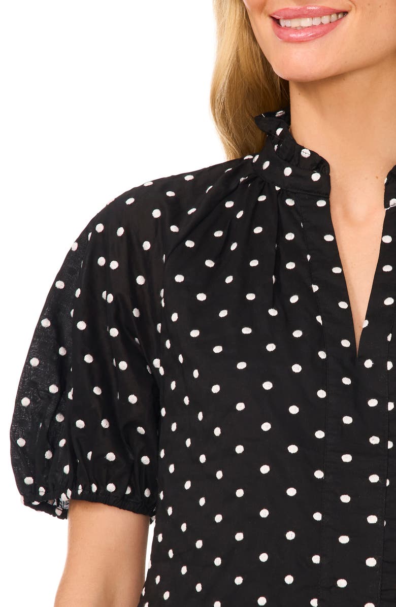 CeCe Polka Dot Puff Sleeve Top, Alternate, color, 