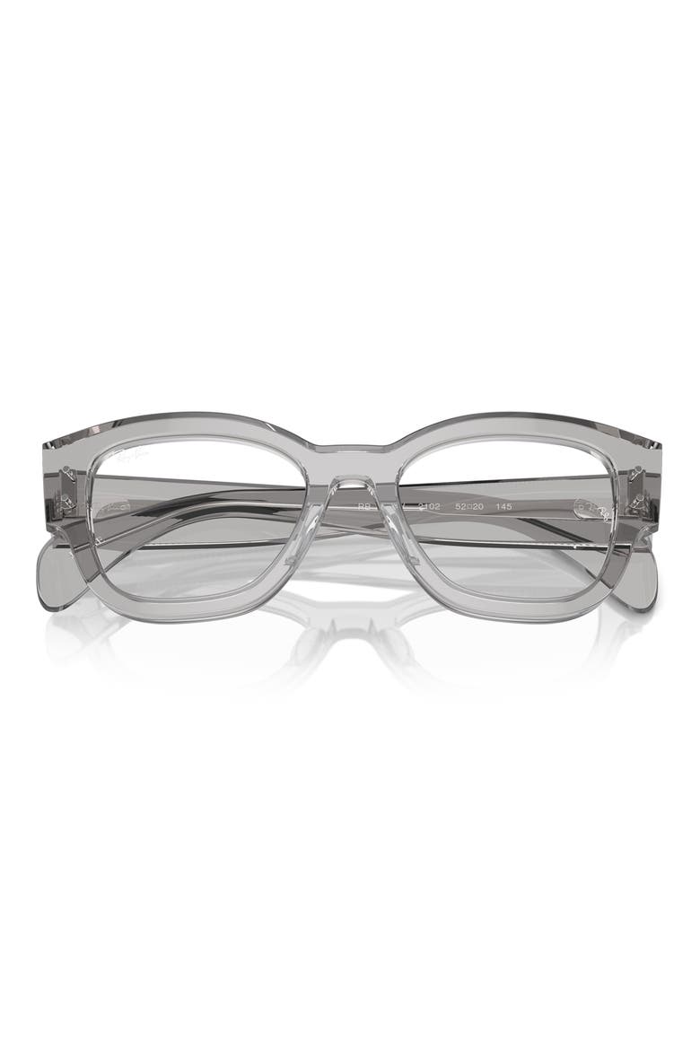 Jorge 52mm Square Optical Glasses, Alternate, color, TRANSPARENT GREY