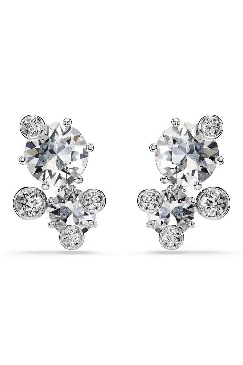Constella Crystal Statement Earrings, Main, color, RHODIUM/ CRYSTAL