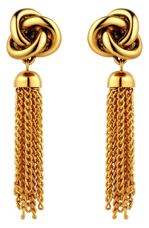 Tassel Knot Drop Earrings