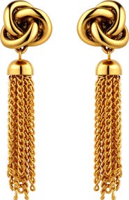 CHRISTINA CARUSO Tassel Knot Drop Earrings
