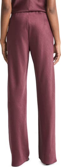 Fluid High Waist Straight Leg Pants