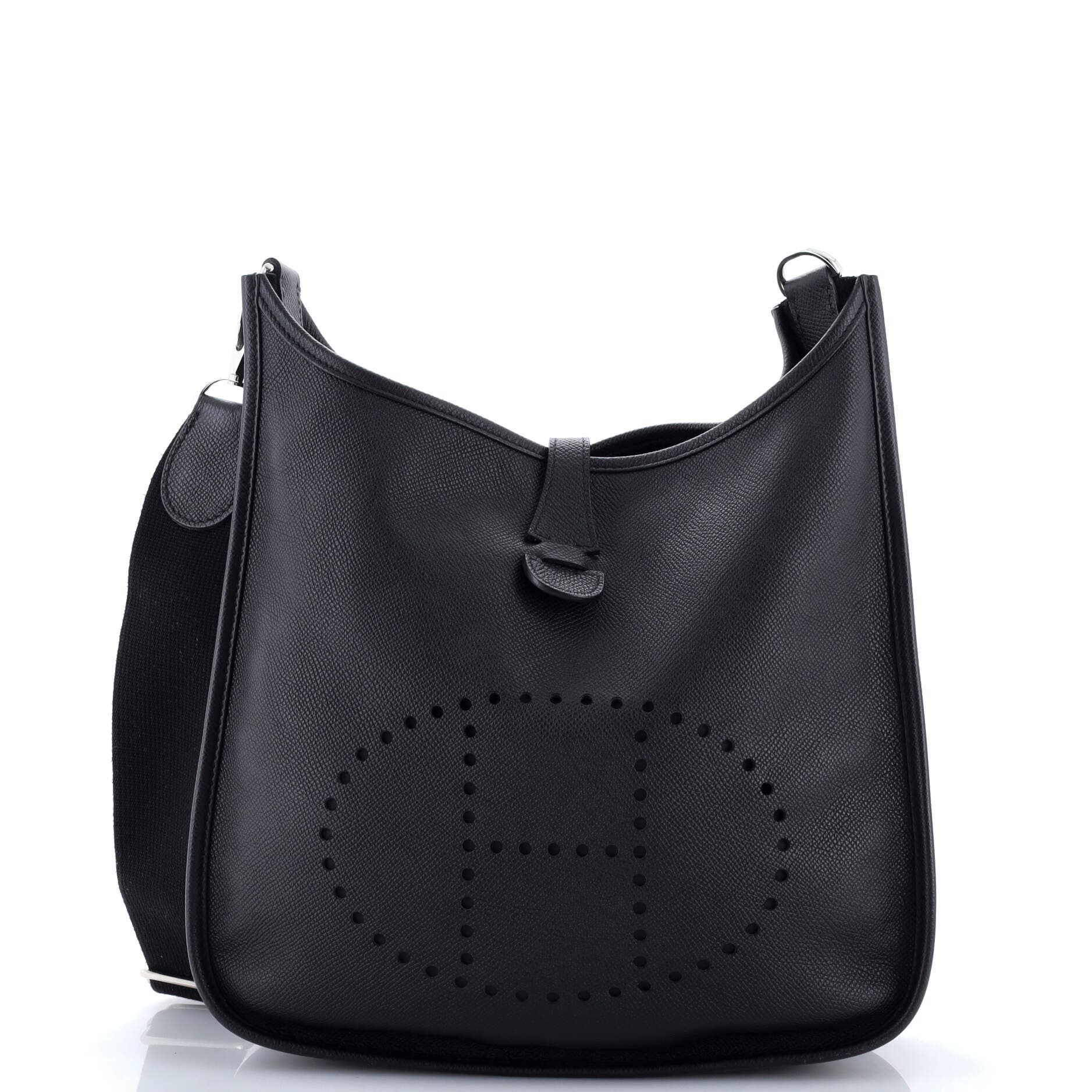 Pre-Owned Hermes Evelyne Bag Gen III Epsom PM, Main, color, Noir