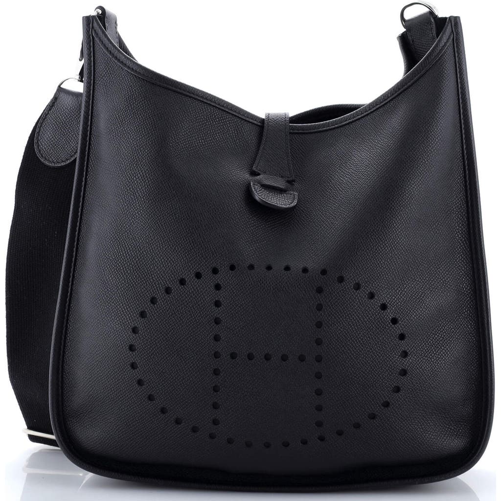 Pre-owned Hermes Hermes Evelyne Bag Gen Iii Epsom Pm In Black