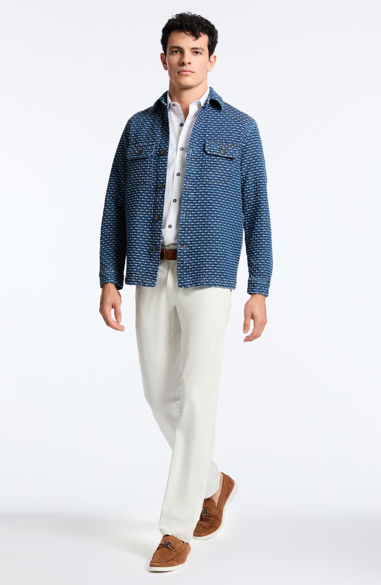 Robert Graham Alvaro Topstitched Denim Shirt Jacket, Alternate, color, 