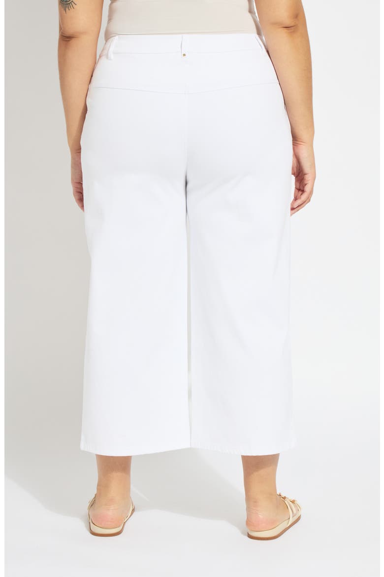 Willa Scallop Studded Crop Jeans, Alternate, color, WHITE