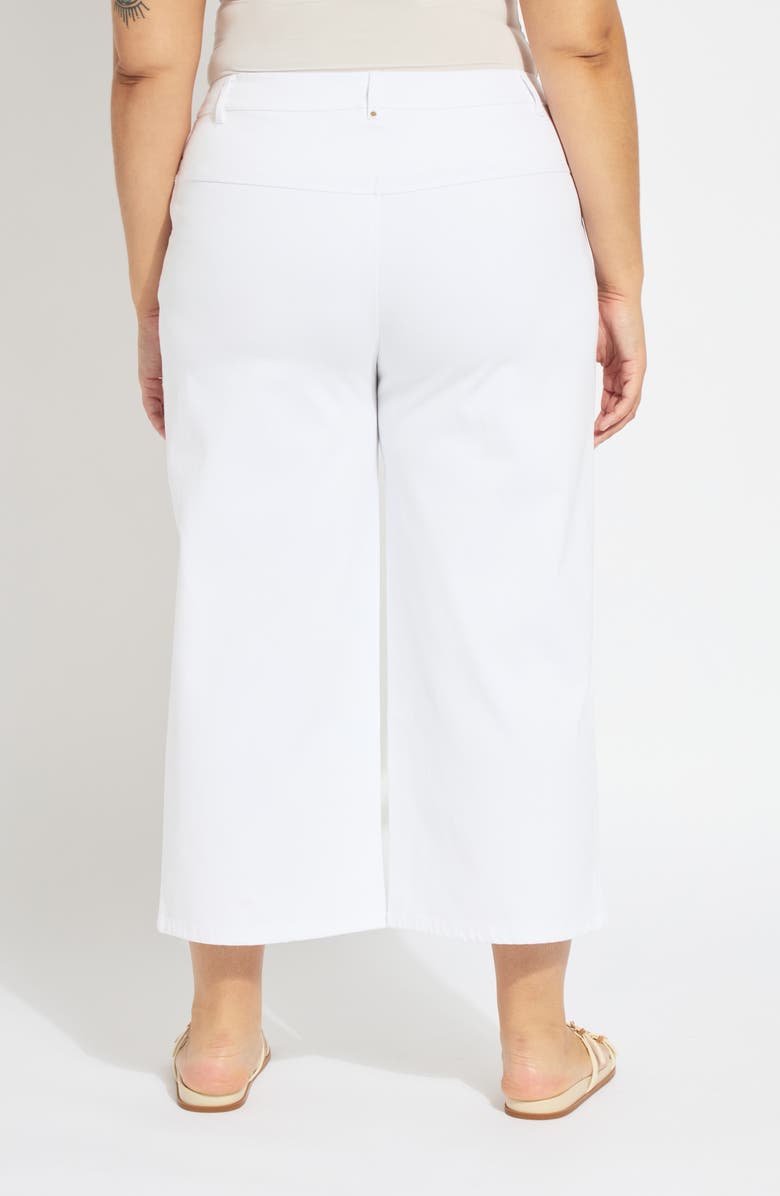 Lysse Willa Scallop Studded Crop Jeans, Alternate, color, White