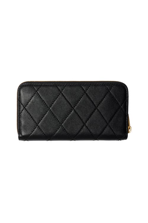 Burberry Strand Quilted Leather Zip Wallet