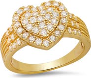 STEELTIME 18k Gold Plated Heart Ring