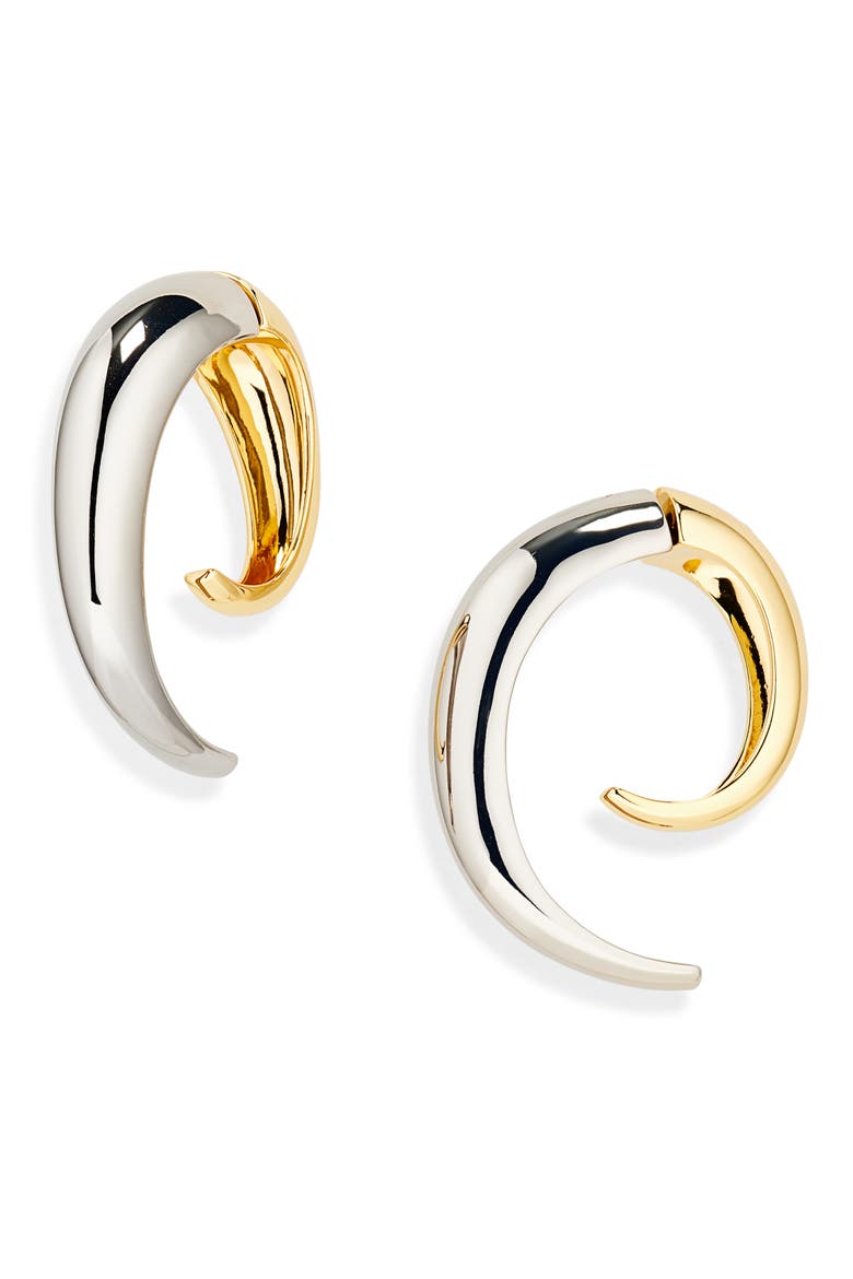 Kiki Mixed Metal Convertible Earrings, Main, color, GOLD/SILVER