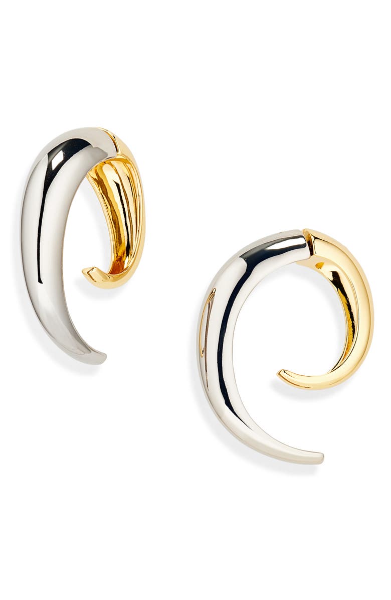DEMARSON Kiki Mixed Metal Convertible Earrings, Main, color, Gold/Silver