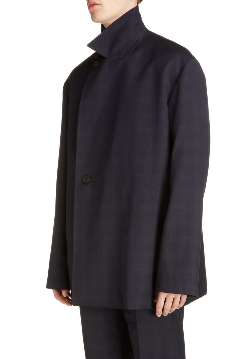 Balenciaga Plaid Wool Flap Jacket, Alternate, color, 