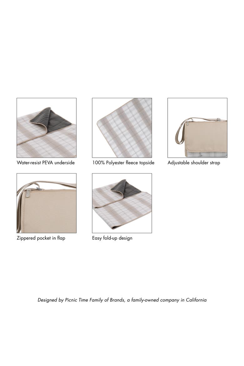 Blanket Tote XL Outdoor Picnic Blanket, Alternate, color, Neutral Plaid