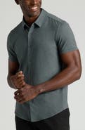 True Classic Comfort Knit Short Sleeve Button-Up Shirt