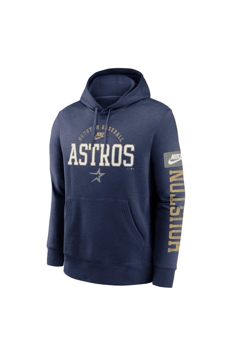 Nike Men's Nike Navy Houston Astros Cooperstown Collection Splitter Club Fleece Pullover Hoodie, Alternate, color, Navy