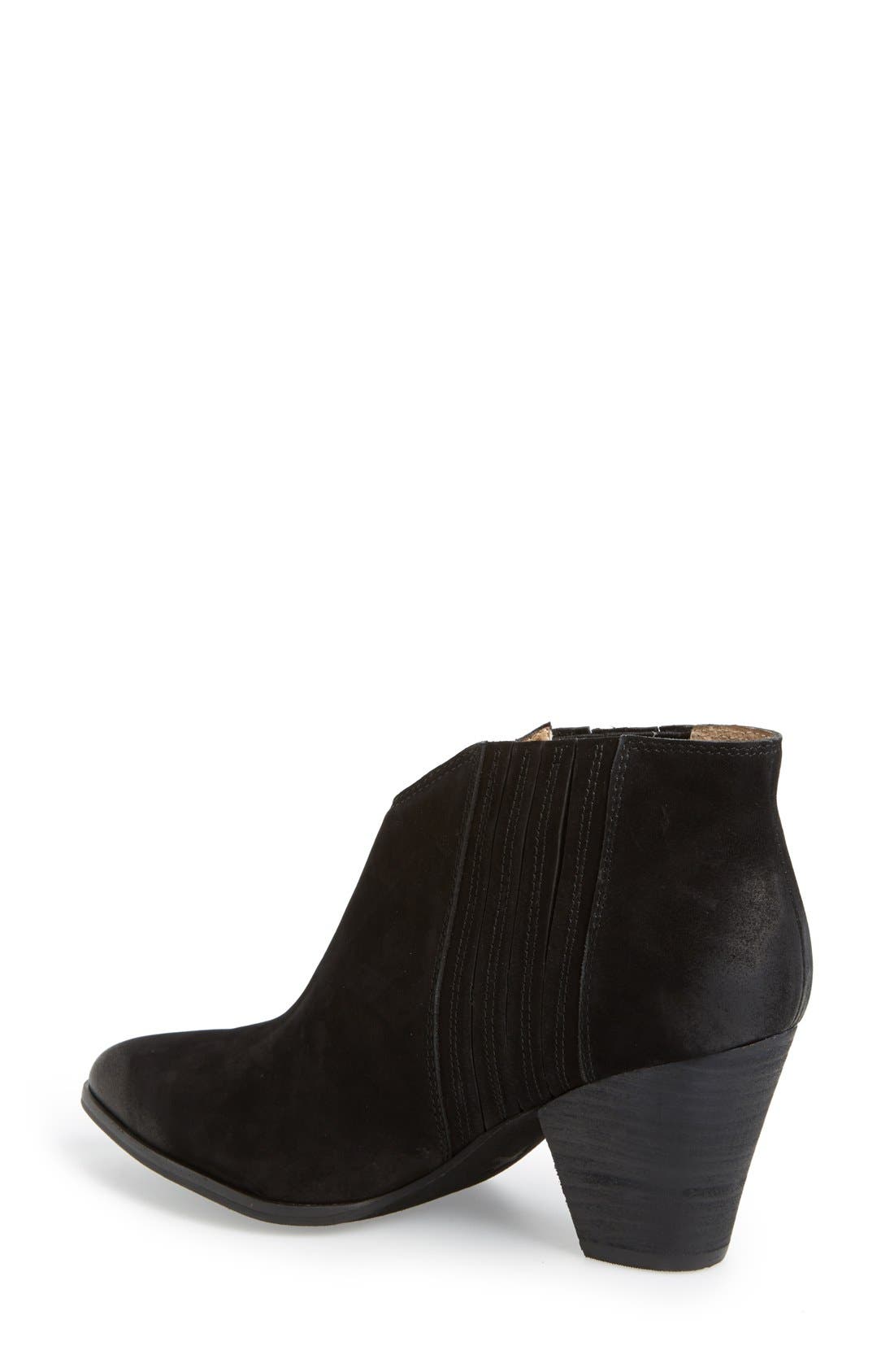 'Addie' Pointy Toe Ankle Bootie, Alternate, color, BLACK NUBUCK
