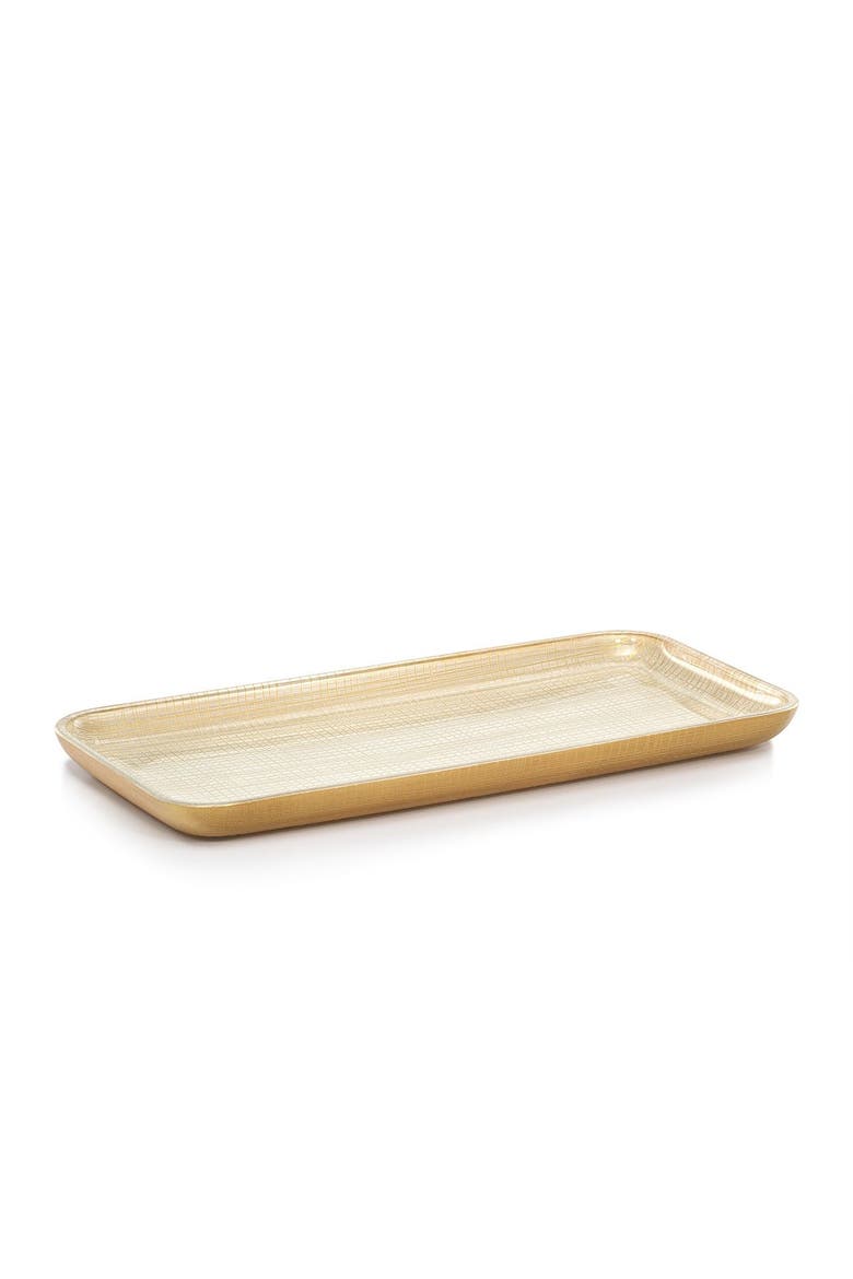 Woven Gold Amenity Tray, Main, color, GOLD