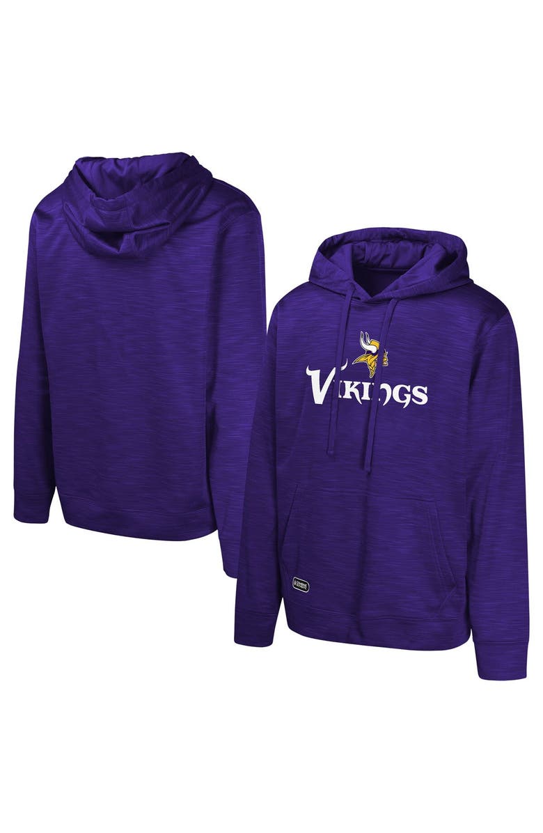 Outerstuff Men's Purple Minnesota Vikings Streak Fleece Pullover Hoodie, Main, color, 