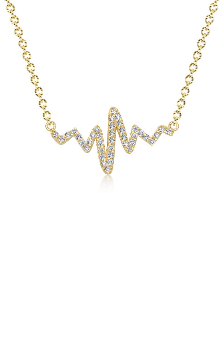Lafonn Heartbeat Pendant Necklace, Main, color, Gold