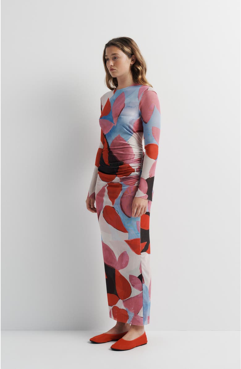 Romy Clara Mesh Dress, Alternate, color, Abstract Beauty