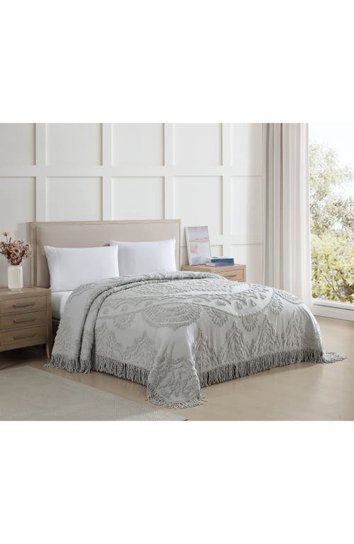 Beatrice Home Fashions Lotus Chenille Comforter In Gray