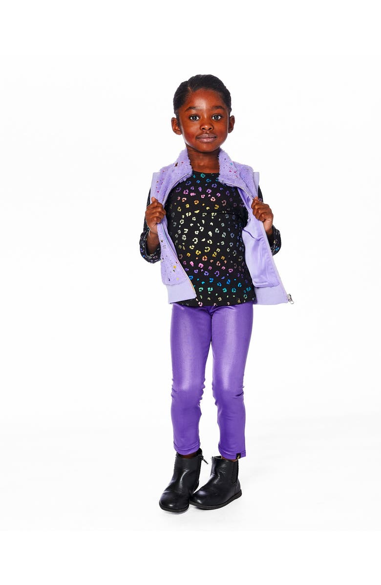 Deux par Deux Stretch Jersey T-Shirt, Main, color, Multicolor Leopard Print