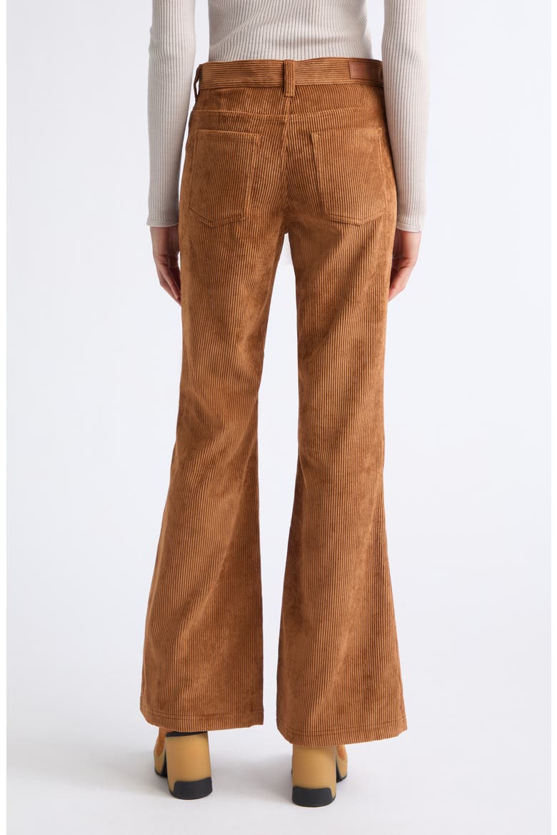Corduroy Flare Leg Pants, Alternate, color, BROWN