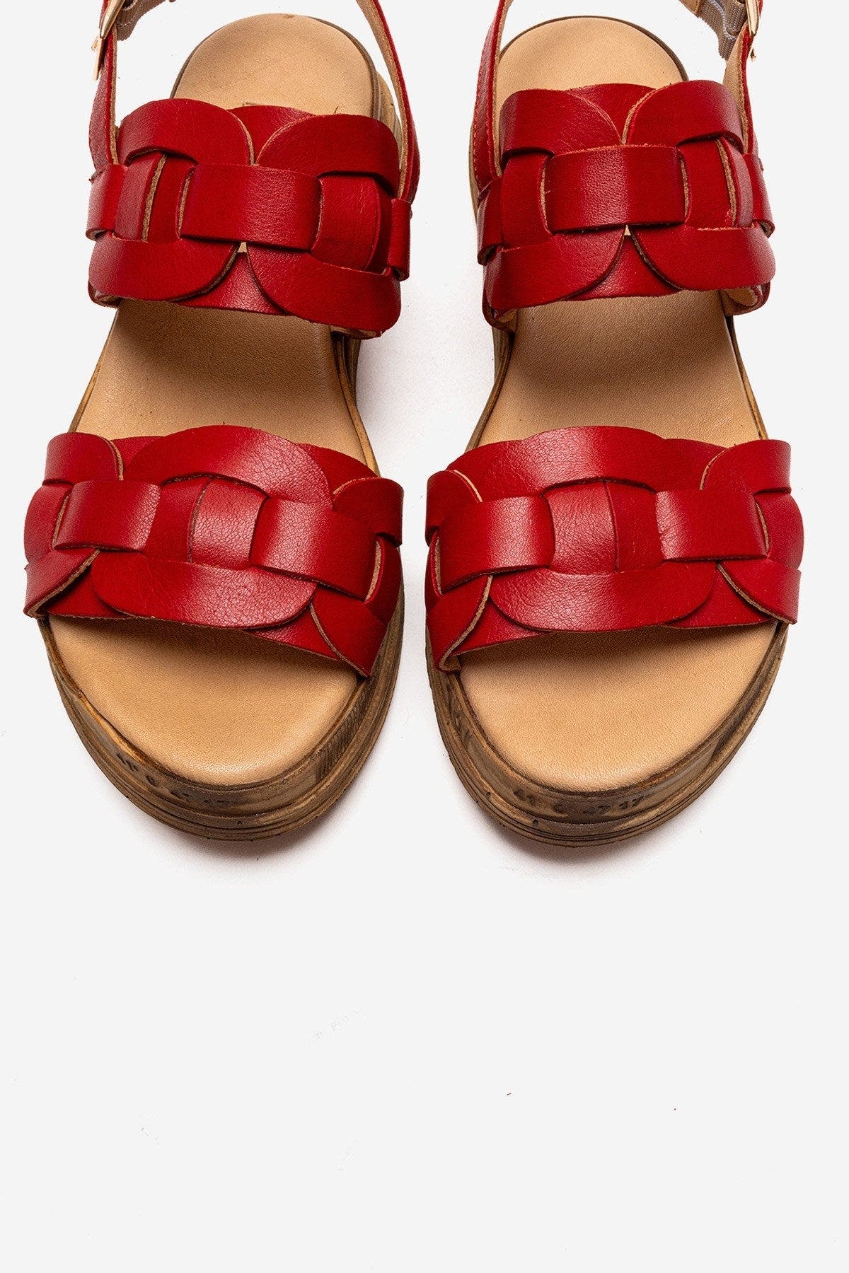 Elvoro Leather Sandal, Alternate, color, Red