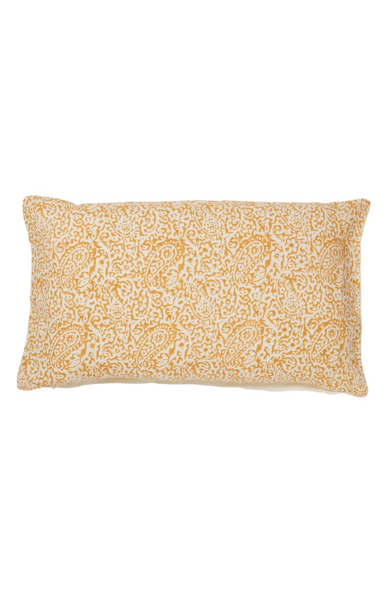 ROSELLI TRADING COMPANY Paisley Block Throw Pillow, Main, color, Yellow Multi