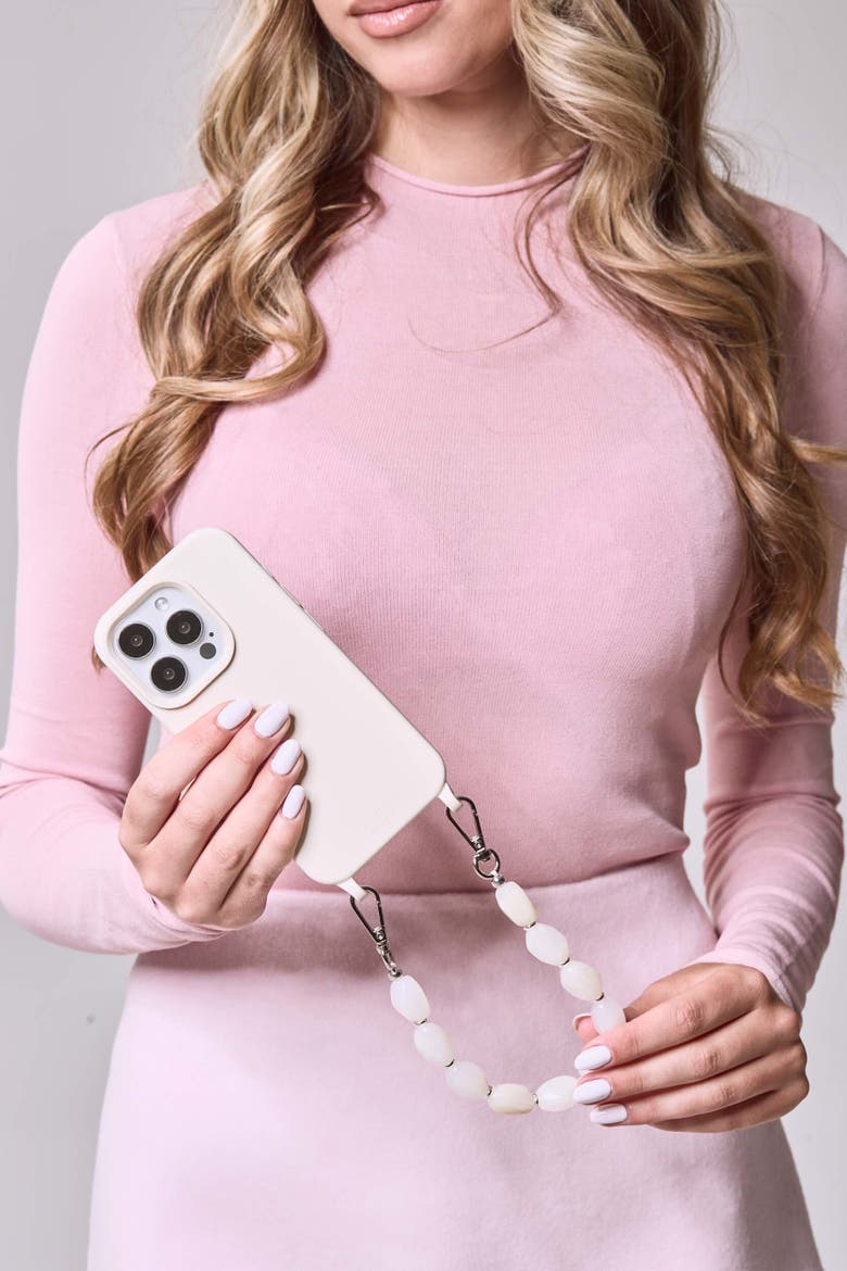 Aurelia Phone Chain, Alternate, color, Ivory