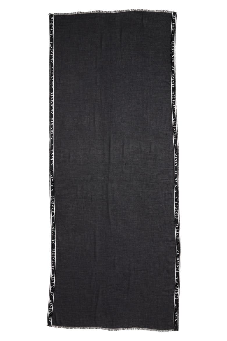 Woven Modal & Cotton Scarf, Alternate, color, BLACK
