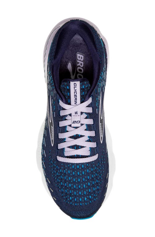Brooks Glycerin Gts 20 Running Shoe In Blue