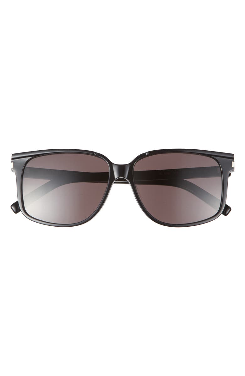 Saint Laurent 58mm Square Sunglasses, Main, color, 