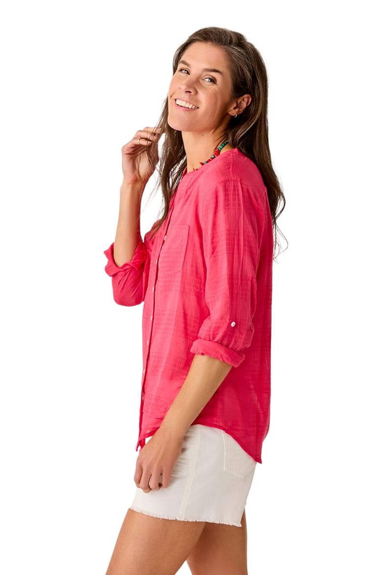 Dylan Textured Tunic, Alternate, color, Watermelon