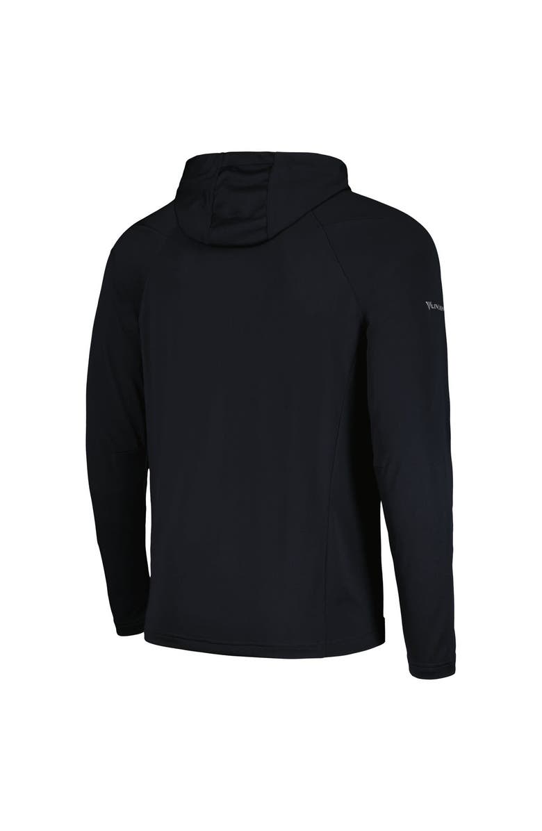 LEVELWEAR Men's Levelwear Black Philadelphia 76ers Zander Hoodie Raglan Quarter-Zip Top, Alternate, color, Black