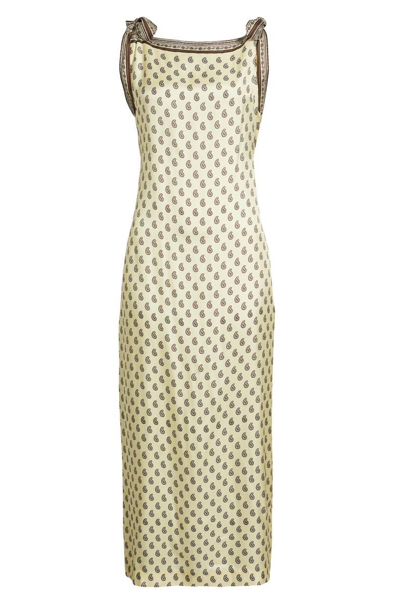 DÔEN Amorette Taormina Paisley Silk Twill Column Dress, Alternate, color, Sunlight Taormina Paisley