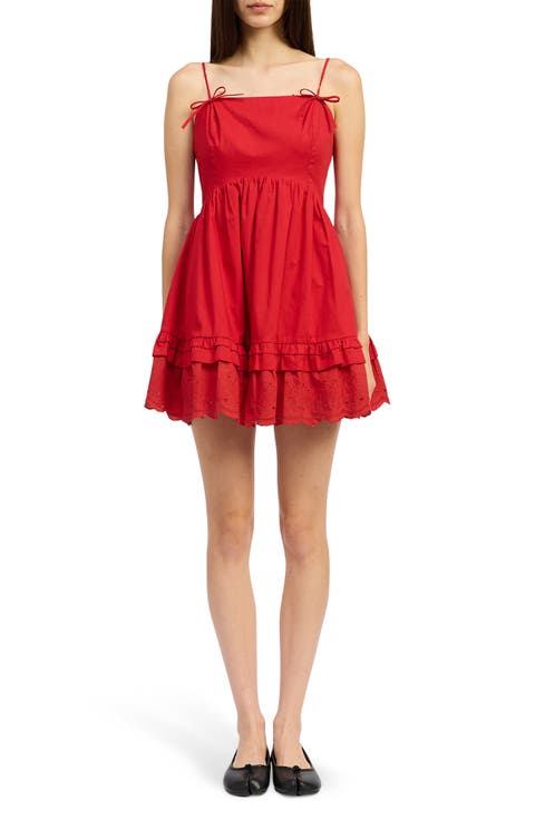 Monterey Eyelet Ruffle Minidress