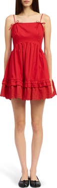 JACQUIE THE LABEL Monterey Eyelet Ruffle Minidress