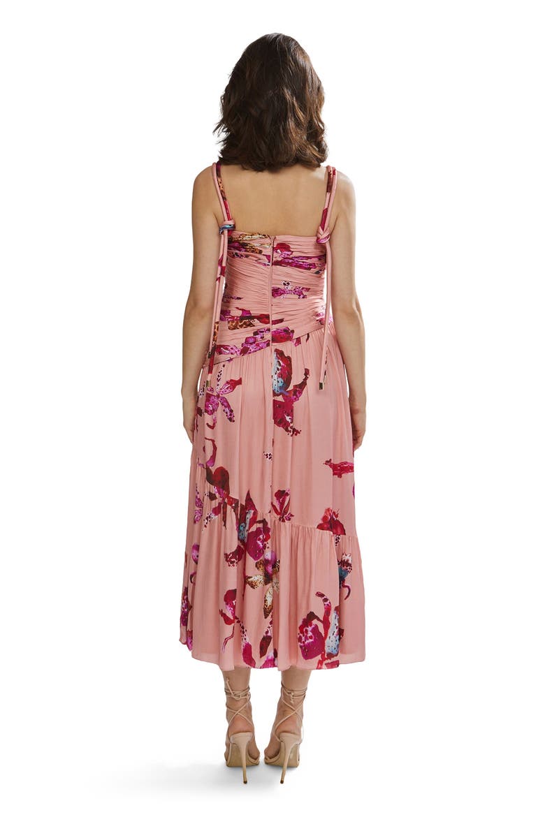 Daniella Printed Viscose Midi, Alternate, color, Warm Speckled Iris
