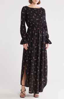 GO COUTURE Long Sleeve Knit Maxi Dress