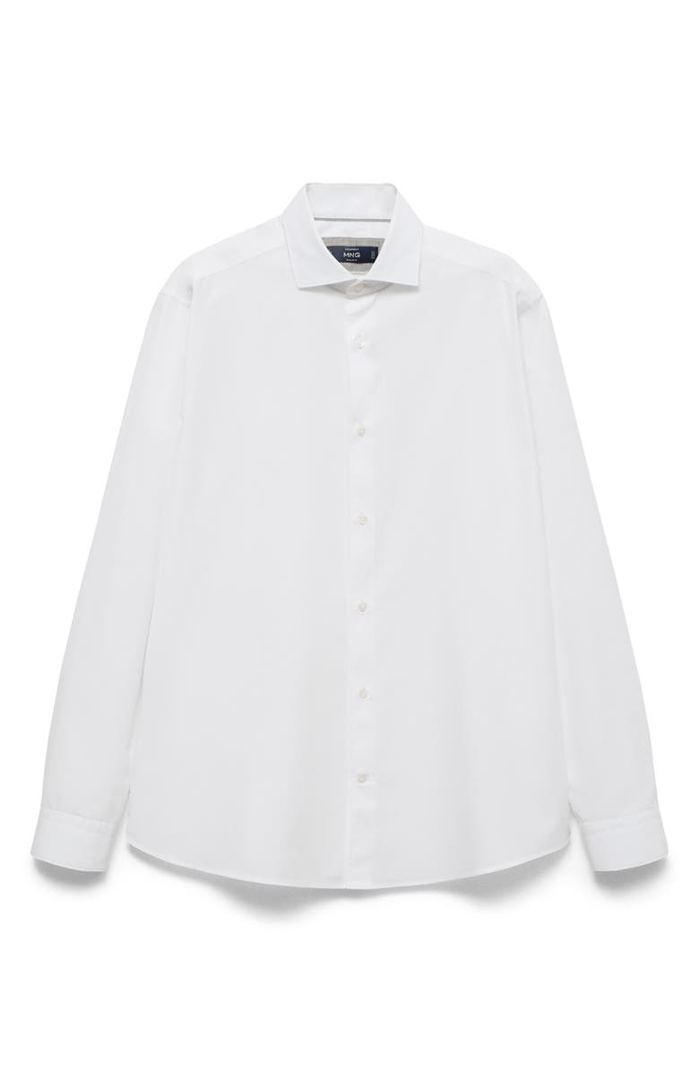 MANGO Regular Fit Solid Cotton Button-Up Shirt, Alternate, color,