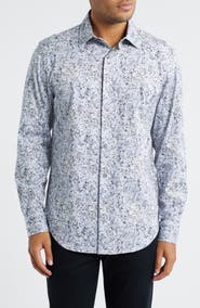 Bugatchi Jimmy OoohCotton® Floral Button-Up Shirt