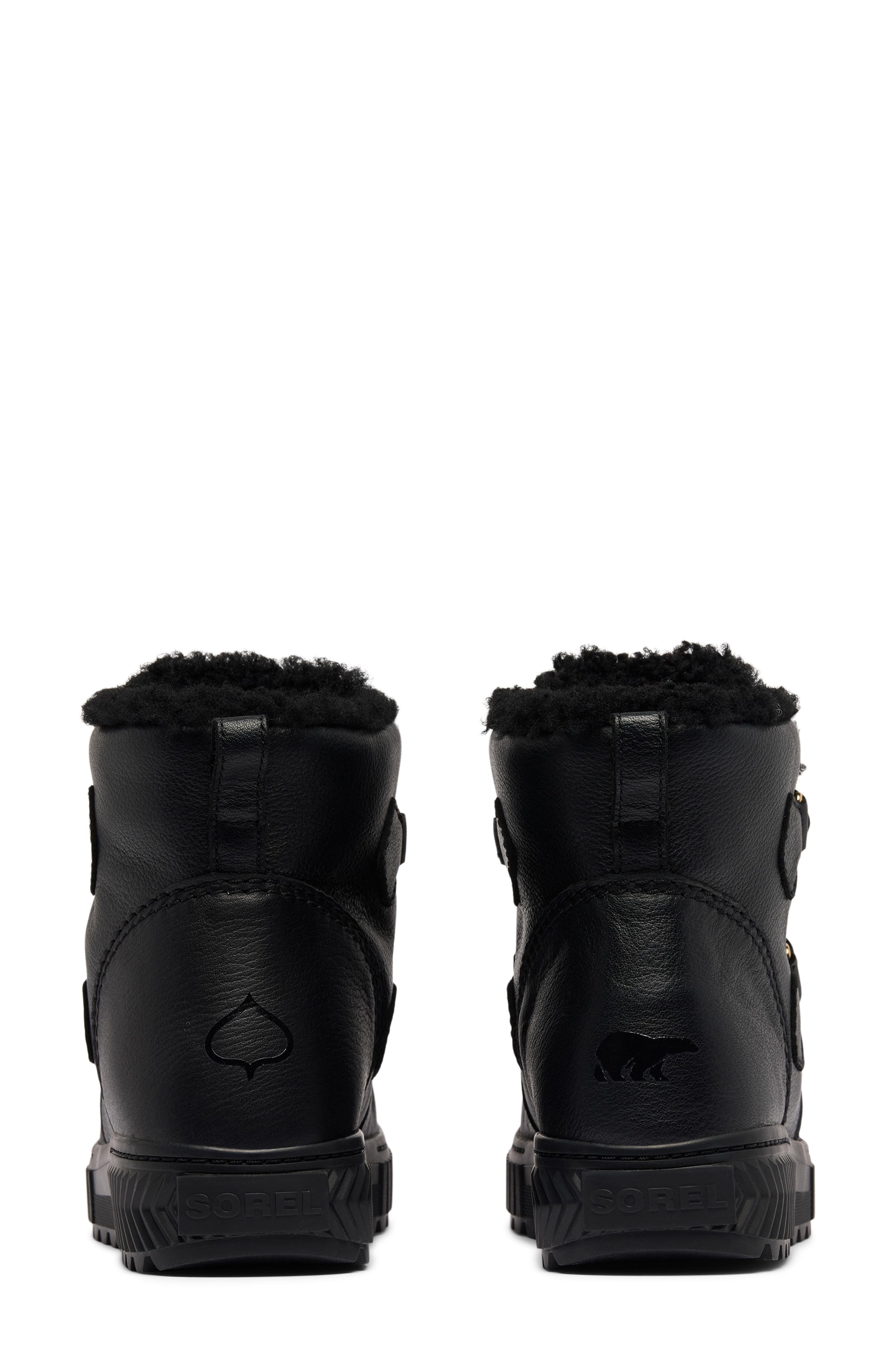 SOREL One Ave<sup>™</sup> Alpine Genuine Shearling Waterproof Boot, Alternate, color, Black/ Snow