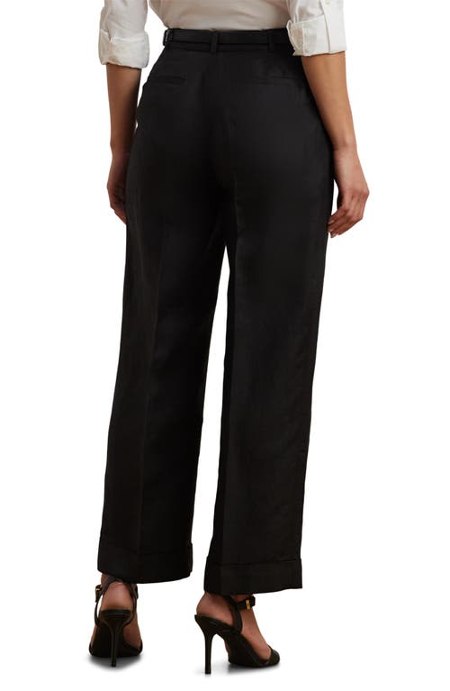 RALPH LAUREN LAUREN RALPH LAUREN LINEN BLEND TWILL CROP PANTS